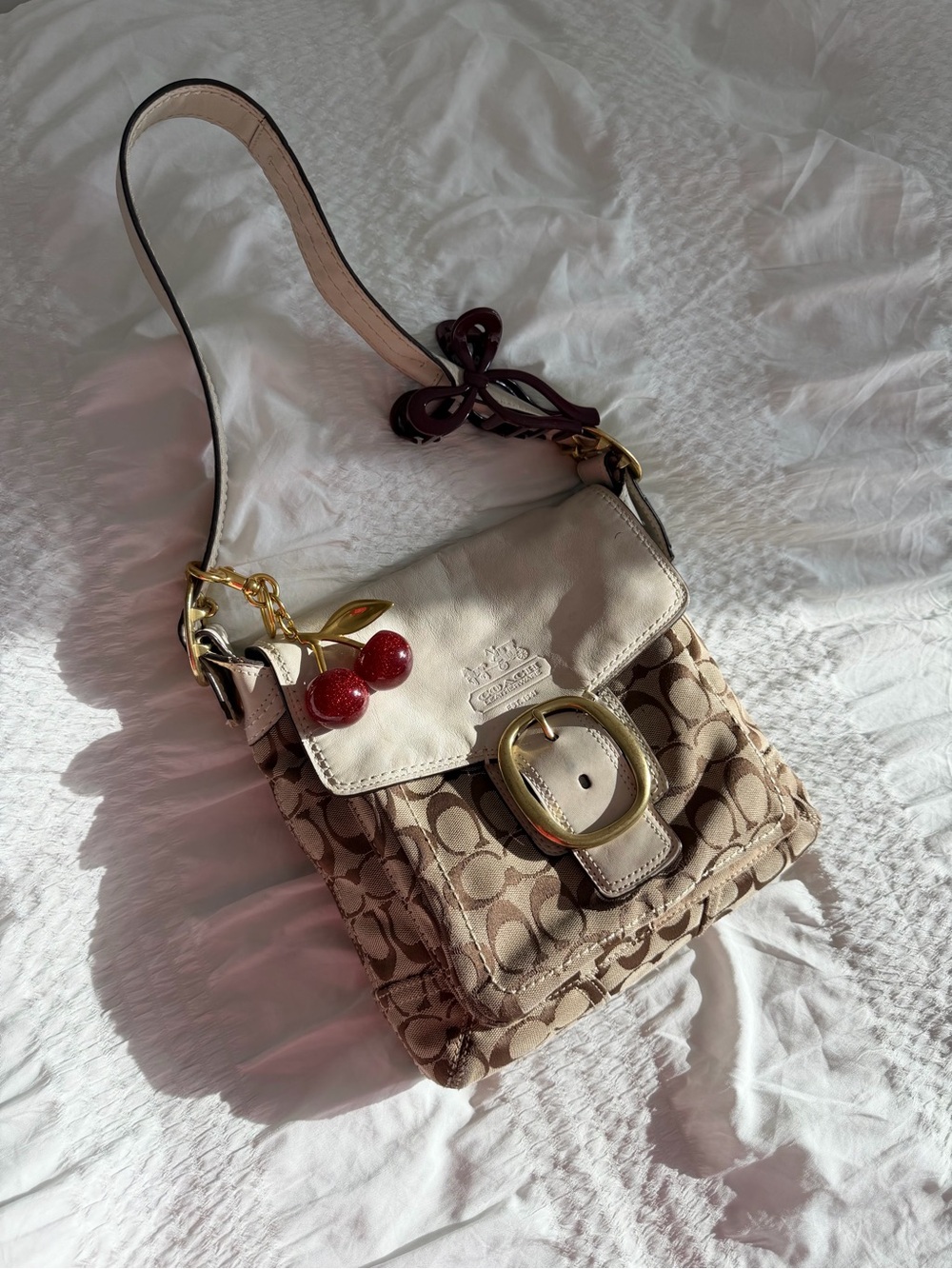 Vintage Coach Bleecker Flap Shoulder Bag